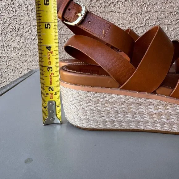 FitFlop Eloise Wedge Sandals Womens Size 8 Tan Platform Espadrille Strappy Shoes - Picture 16 of 16